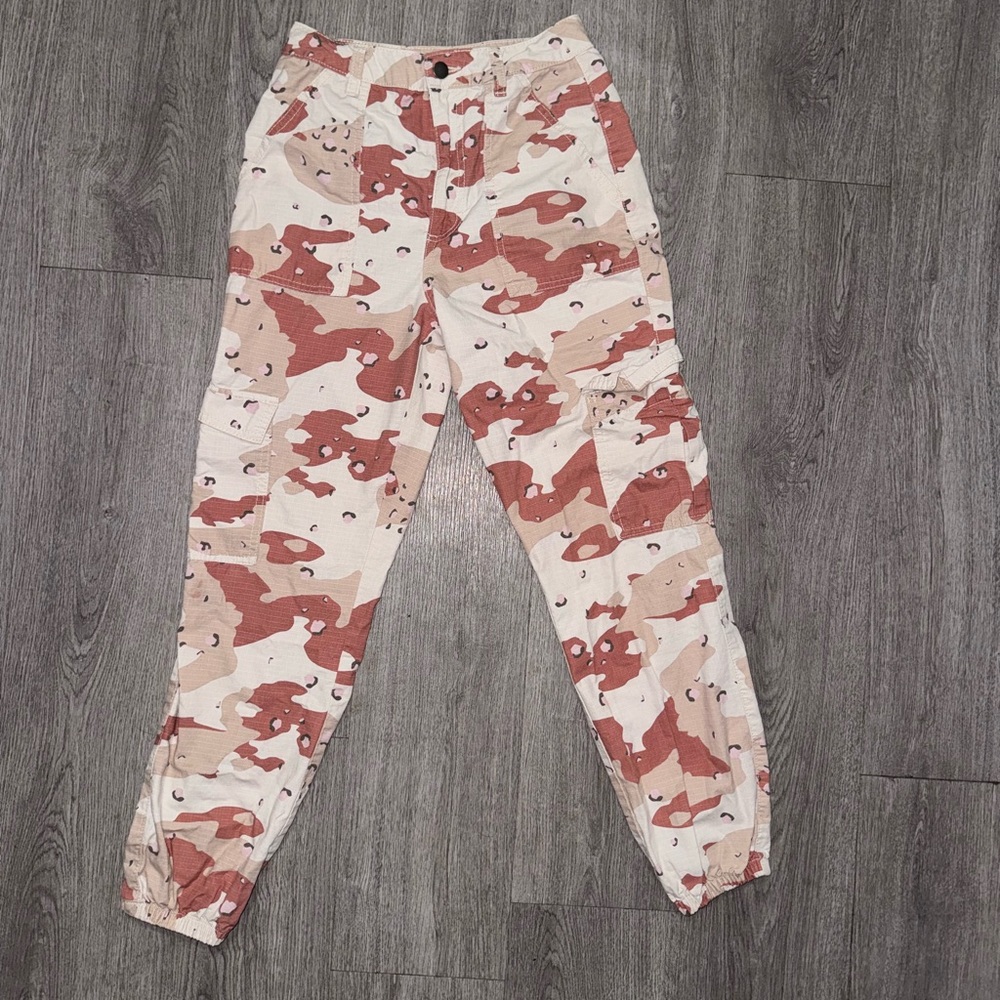 Wild Fable Camouflage Ankle Pants - Pink and Cream